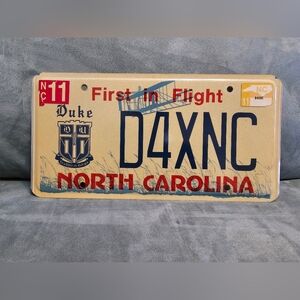 North Carolina Duke License Plate Expired November 2011 D4XNC (flat)